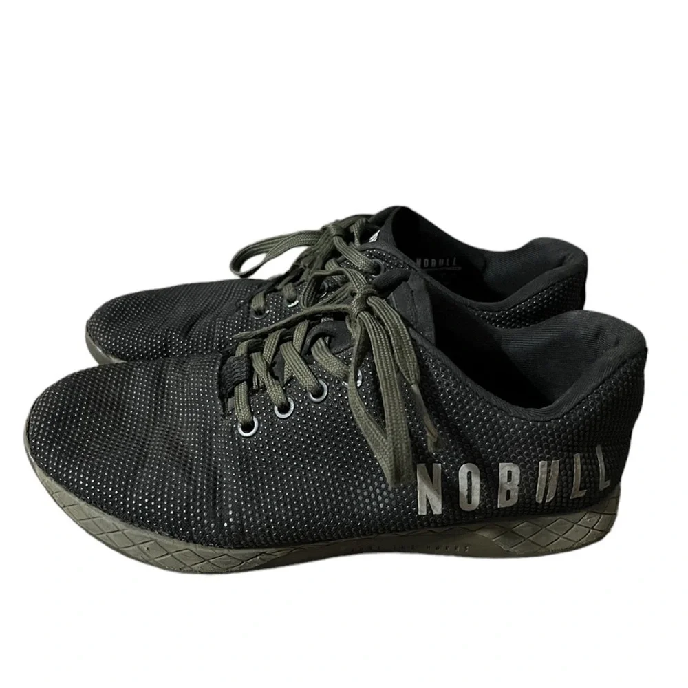 NoBull Black Ivy Training Sneakers Black Army Green Womens Size 8.5 Mens Size 7